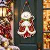 Rustic Style Christmas Hanging Ornaments 2D Flat Design Christmas Decoration  Front Door