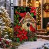 Santa Claus Xmas Flag Single-sided Printing Christmas Welcome Flag  Porch Decoration