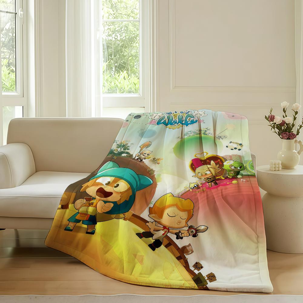 Adventure game W Wakfu Blanket For Sofa Office Bed Plane Travel Sleep Read Relax Camping Soft And Warm