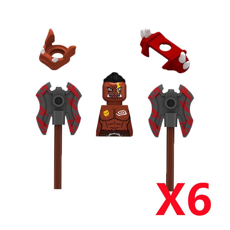 Средневековый Солдат Рыцарь Фигурка MOC Строительный Блок Зеленый Дракон Замок Пехота Орки Пират Римская Кавалерия Оружие Игрушки Подарки D122