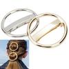 Women's Punk Circle Hairpin Golden Silver Hair Clip Alloy Round Clamp Headwear