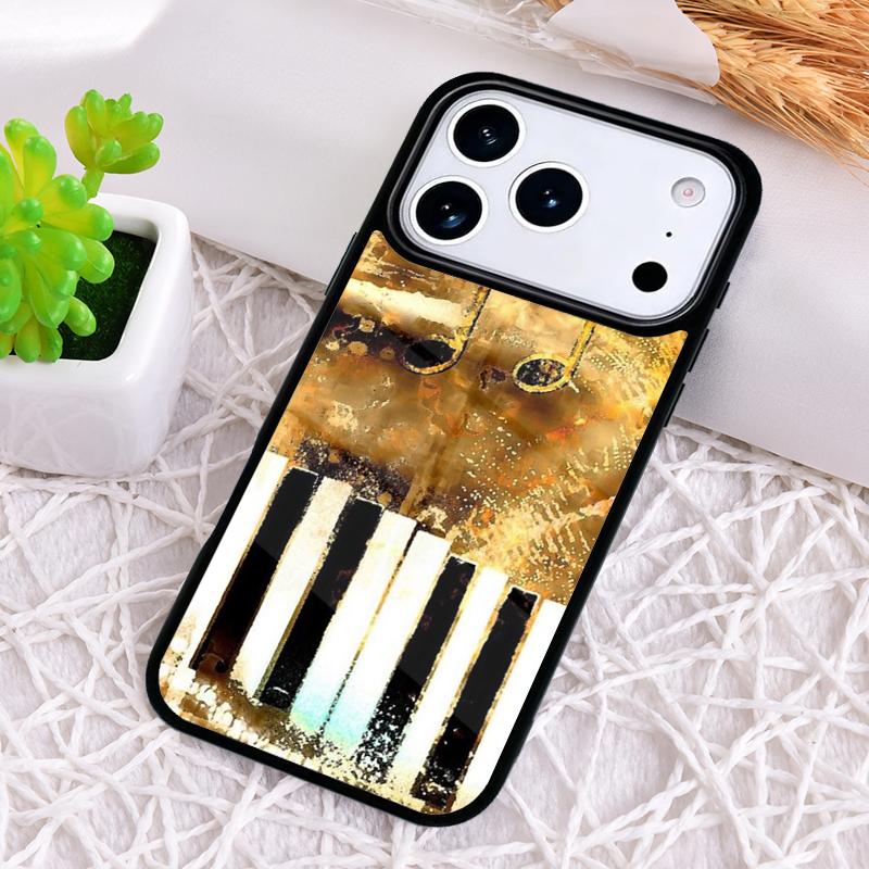 Музыкальное Пианино Элегантный Ударопрочный Чехол для Телефона для iPhone 17 Air 16e 15 11 12 14 13 Pro Max Чехол Coque