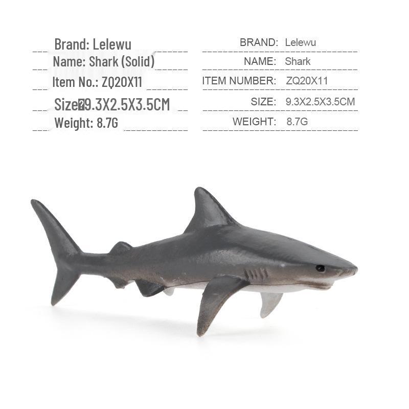 Children's Marine Animal Model Set: Mini Whale, Shark, Dolphin, Turtle, Sea Lion