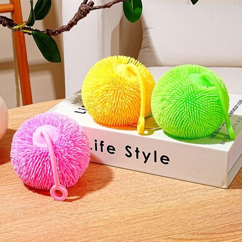 Random Color Spiky Stress Ball Soft Stress Relief Toy Creative Luminous Toy for Kids