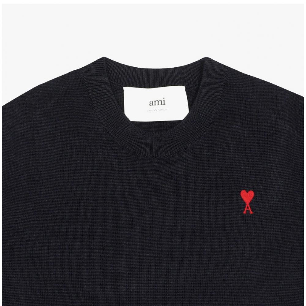 Ami Women Knit Small Heart Logo Fks826 001 414