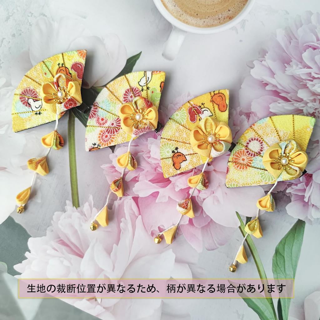 Украшения для волос ручной работы с дизайном цветущей сакуры и колокольчика для девочек и идеально подходящие для детей, Сити-Го-Сан, и выпускных. Набор в технике цумами-дзаику.