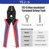 Cold-Pressed YEJ-6 Electrician Wire Crimping Pliers Bare Terminal OT/UT Clamp with Pre-Insulated Wire Electrician Tool