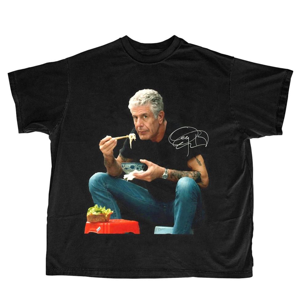 Редкая мужская черная футболка Anthony Bourdain Все размеры Bts_107.20 Бесплатная доставка Унисекс