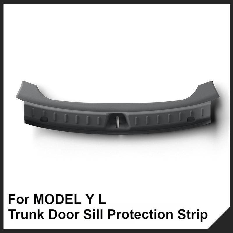 For 2025 2026 Tesla Model YL 6-Seat Rear Trunk Protection Strips Car Scratch Resistant Tailgate Trim Interior Car Accessories