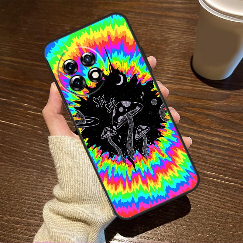 Weird Trippy Mushroom Case For OnePlus 11 8 9 10 Pro 8T 9RT 10R 10T OnePlus Nord 3 CE 2 Lite 2T N10 N20 N30 Cover