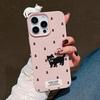 Корейский Милый 3D Лежащий Кот Мультяшная Собака Чехол Для Телефона Для iPhone 13 11 16 15 12 14 17 Pro Max 17Air Личи Узор Мягкий Силиконовый Чехол