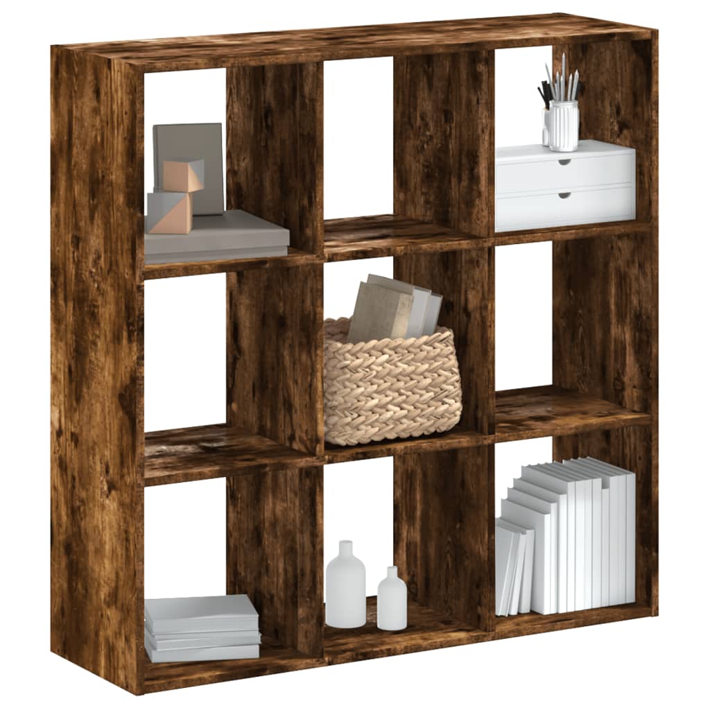 Bookshelf Smoked Oak 102 x 32 x 102 cm Engineered Wood