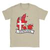 Vintage Denmark Flag Map TShirt Unisex Round Neck Pure Cotton T Shirt Short Sleeve Tee Shirt Gift Clothing