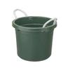 Shinki Gosei Tombo Strong Tab Tub, 30L with Handle, Moss Green, 43cm W X 42.5cm D X 34cm H, Food Sanitation Law Compliant, Made In Japan