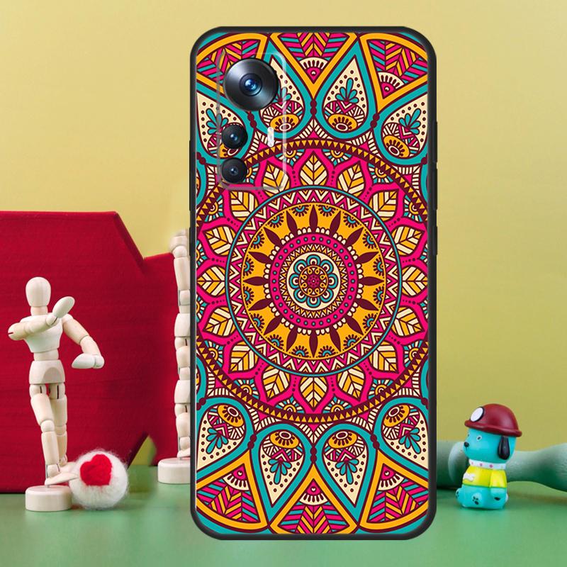 Чехол с цветочным тотемом мандалы для Xiaomi 15T 14T 13T 14 15 Ultra 17 Pro Max POCO F8 Ultra F5 F6 F7 X5 X6 X7 Pro