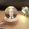 1 шт. 3D лунный хрустальный шар ночник теплый свет компактный USB для дня рождения рождественский астрономия космические подарки украшение для домашнего рабочего стола