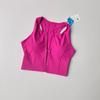 Women's High Impact Sports Bra Top Front Zipper Breathable Shockproof Fitness Vest for Running Gym Wear Yoga Brassiere