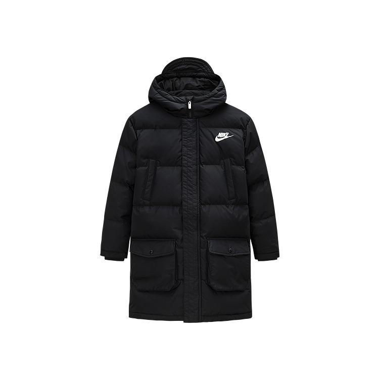 Nike Swoosh Solstice Series Теплая удобная повседневная куртка с капюшоном Детские куртки Черный NY2342002GS-001