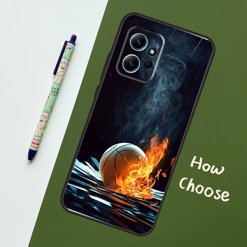 Basketball On Fire Case For Xiaomi Redmi Note 14 10 11 12 13 15 Pro Plus Cover For Redmi 15 15C 14C 12C 10C 13C