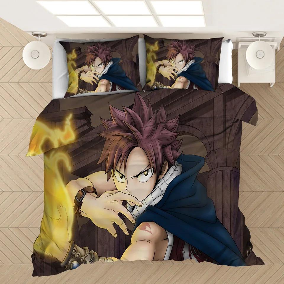 FAIRY TAIL Постельное белье 3D Пододеяльники Японские аниме-покрывала Постельное белье FAIRY TAIL (НЕТ листа) ЭЙР