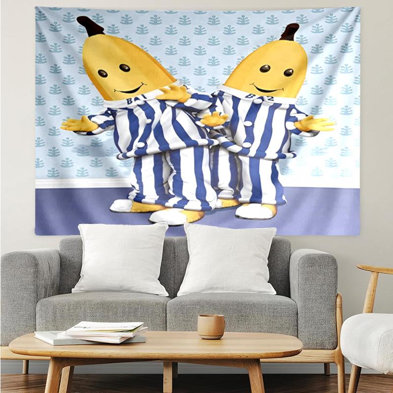 1PC Bananas In Pyjamas Classic Tapestry, Unique Design Tapestry, Suitable for Bedroom,Livingroom, Playroom,Heartwarming Holiday Gifts