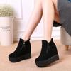 Winter Autumn Wedges Short Boots Women High Heel Snow Boots Short Plush Fur Ankle Boots Increased Internal Female Platform Shoes