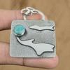 Свадебный подарок для нее Подвеска из серебра 925 пробы с натуральной бирюзой «Спящая красавица»