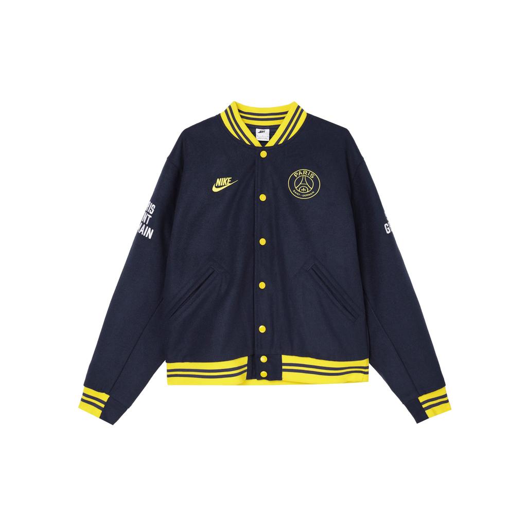 Nike Футбольная куртка Paris Saint-Germain Authentics Color Block Letter, мужская, темно-синяя, FQ7803-410