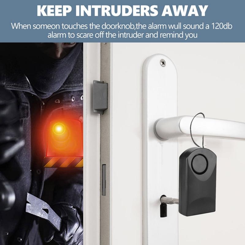 Security Alarm sensor 120db Wireless Anti Theft Security Alarm Loud Door Knob