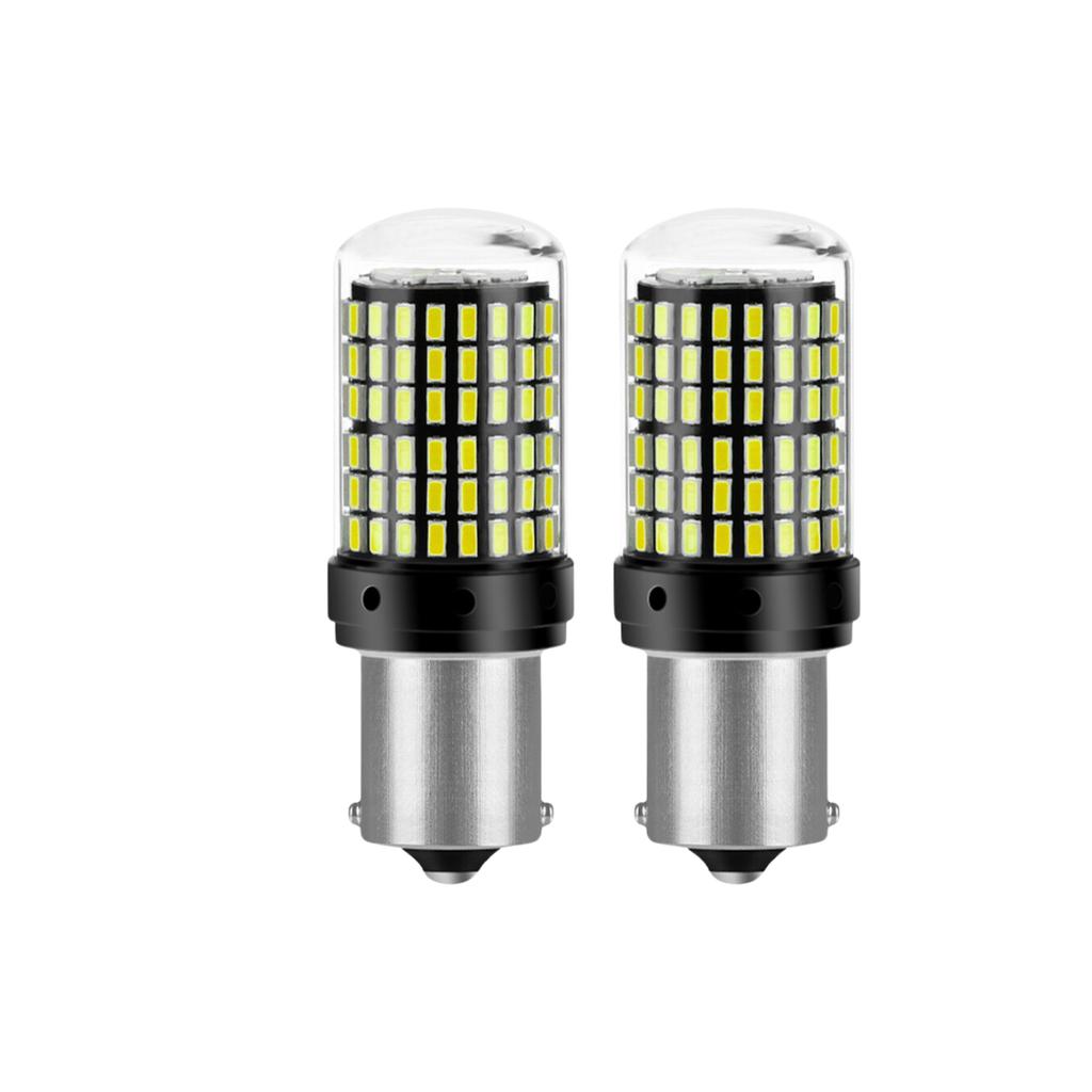 PY21W/BAU15S 1156 LED Turn Signal Light Bulb, 144SMD, 12V, 150° Socket, Amber/White/Red, Fits BMW, Mercedes, VW