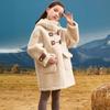 Girls Woolen Coat Jacket Cotton Outwear Windbreak 2023 Fleece Warm Plus Thicken Velvet Winter Autumn Party Children's Clothing