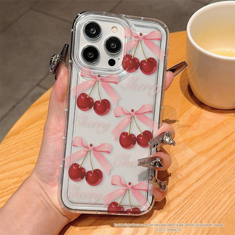 Розовый Бант Вишня Чехол для iPhone для iPhone 17/16/15 Pro Max & 11/12/13/14