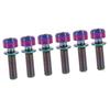 M5 X 18mm Titanium Bicycle Stem Screws Bolts With Spacer Cycling Pack Of 6(rainbow)