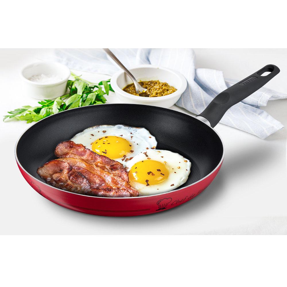 Tefal VALIDE COOK Titanium Nonstick Frying Pan (20~30cm) Dishwasher Oven Safe No PFOA Red