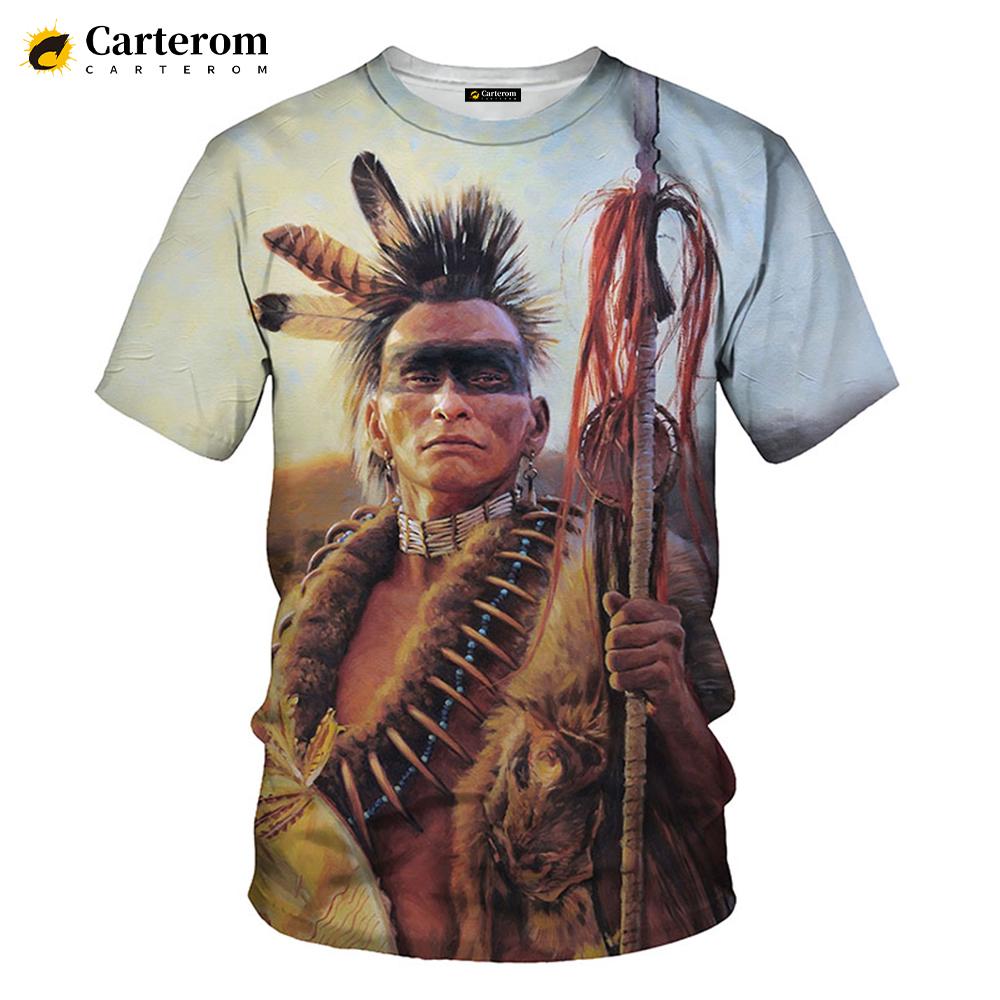 Футболка с ностальгическим 3D принтом для индейцев для девочек, большие уличные повседневные футболки для пар, мужские и женские летние топы в стиле Харадзюку в стиле хип-хоп