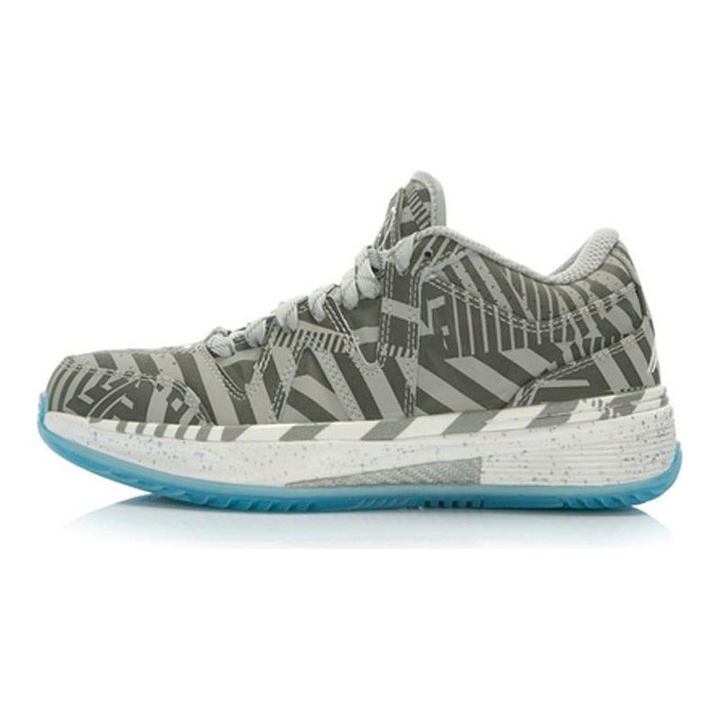 Li Ning WOW 2 Way Of Wade 2 Нескользящие Амортизация Устойчивые к истиранию Низкие Баскетбольные кроссовки Мужские Серый Синий ABAJ007-5