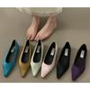 New Style Fashion Female Casual Fashion Shallow Ladies Ballet Flat Shoes Slides Silk Footwear Pointed Toe Women Flats with Shoes