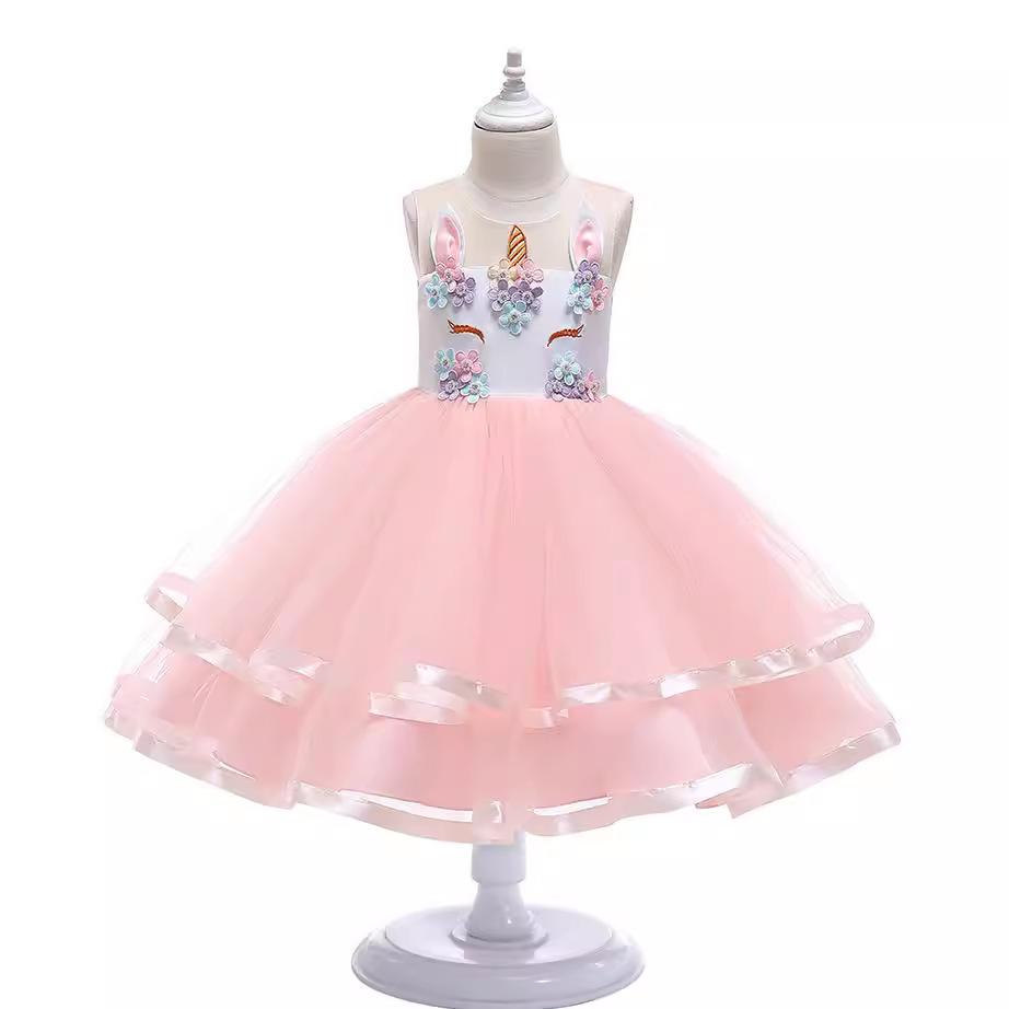 Girls Halloween Princess Dress Lace Tutu Dress Double Layer Fairy Birthday Party Costume