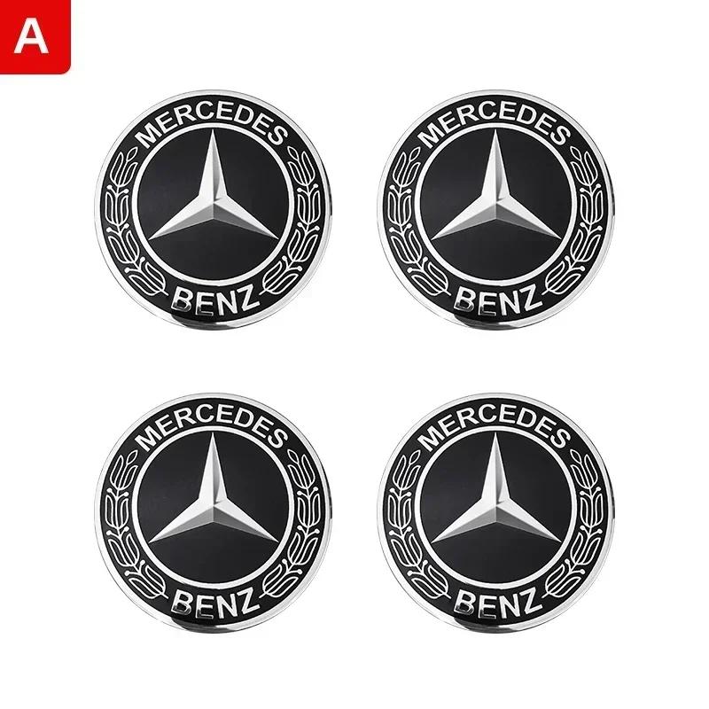cbtkpv1 For AMG For Mercedes Benz 56mm 60mm 65mm 75mm Car Wheel Center Hub Cap Emblem Sticker For Mercedes Benz W204 W205 W212 W213 W221