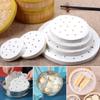 Round Bamboo Steamer Pad Paper Air Fryer Steamer Liners Perforated Wood Pulp Papers Non-Stick Steamer Mat Dumplings Cooking Mat