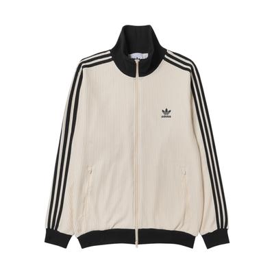 adidas Вафельный топ Beckenbauer Track Top Wonder White унисекс в уличном стиле JW0109