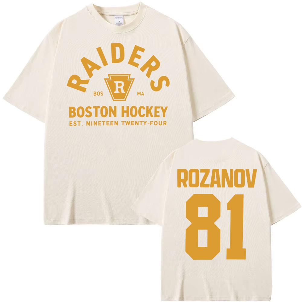 Ilya Rozanov 81Boston Raiders TV Heated Rivalry Inspired TShirts Men Women TShirt Tops Streetwear High Quality Summer T Shirt