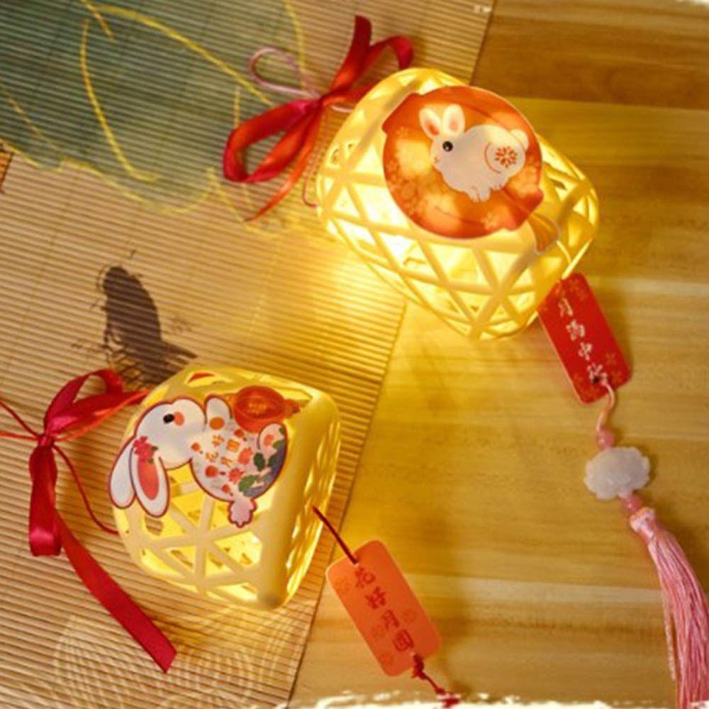 Светящийся фонарь ручной работы к Празднику середины осени, фонарь в виде кролика, ручной фонарь, детский подарок