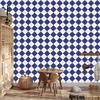Wallpaper Basic Retro Checkered Blue and White 50x1000