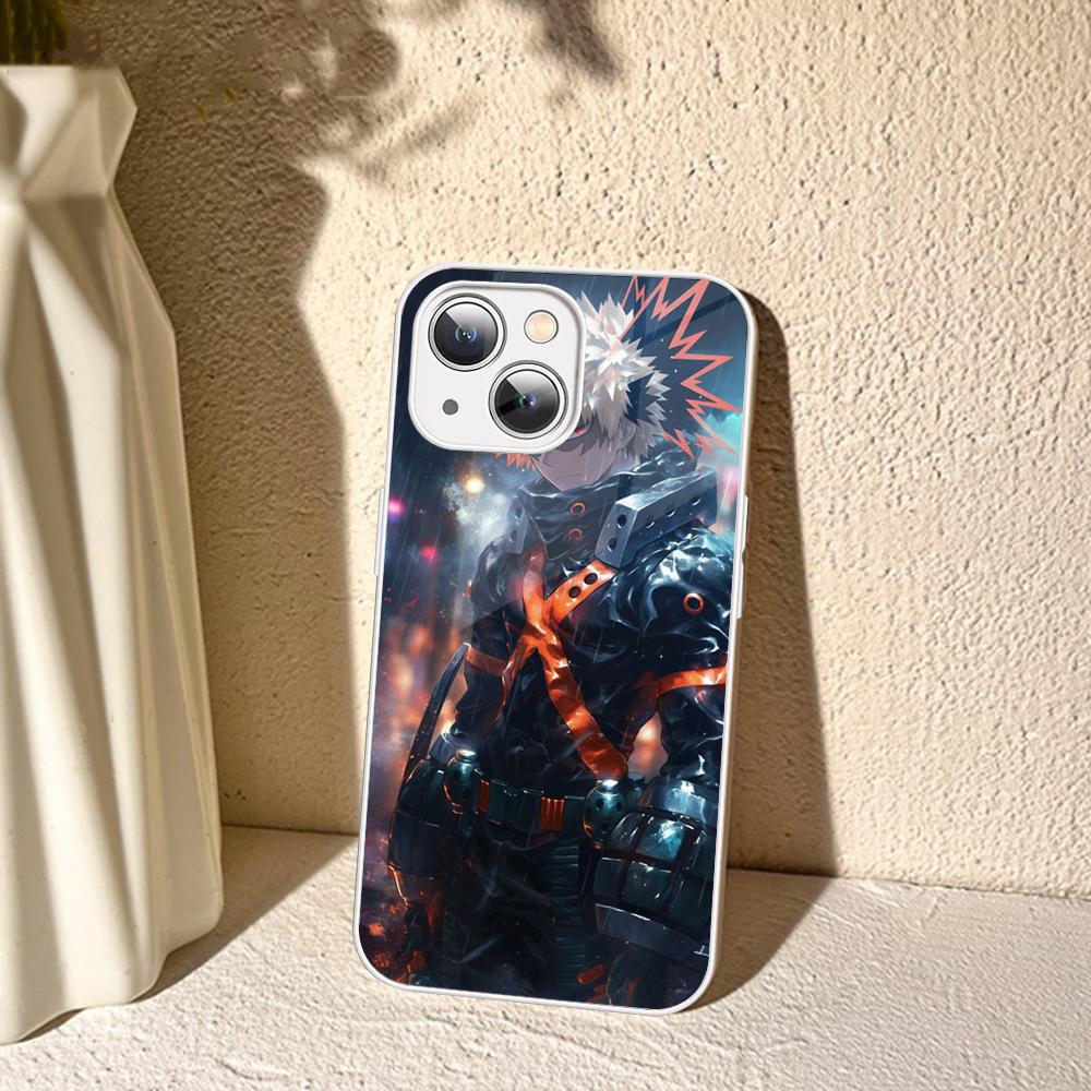 Мультяшный чехол для телефона B-Bakugo K-Katsuki для iPhone 14 13 12 Mini 11 Pro XS Max X XR 14 Plus Закаленное стекло