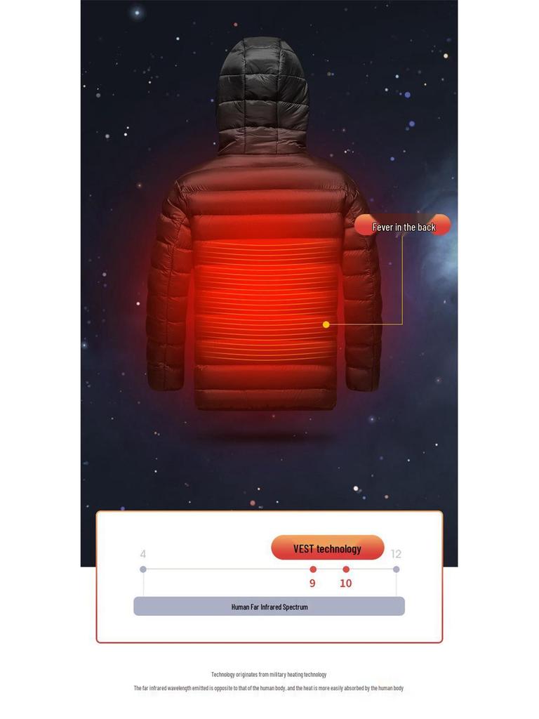 Умный USB Жилет из хлопка с подогревом для детей - Электрическое теплое пальто с регулировкой температуры