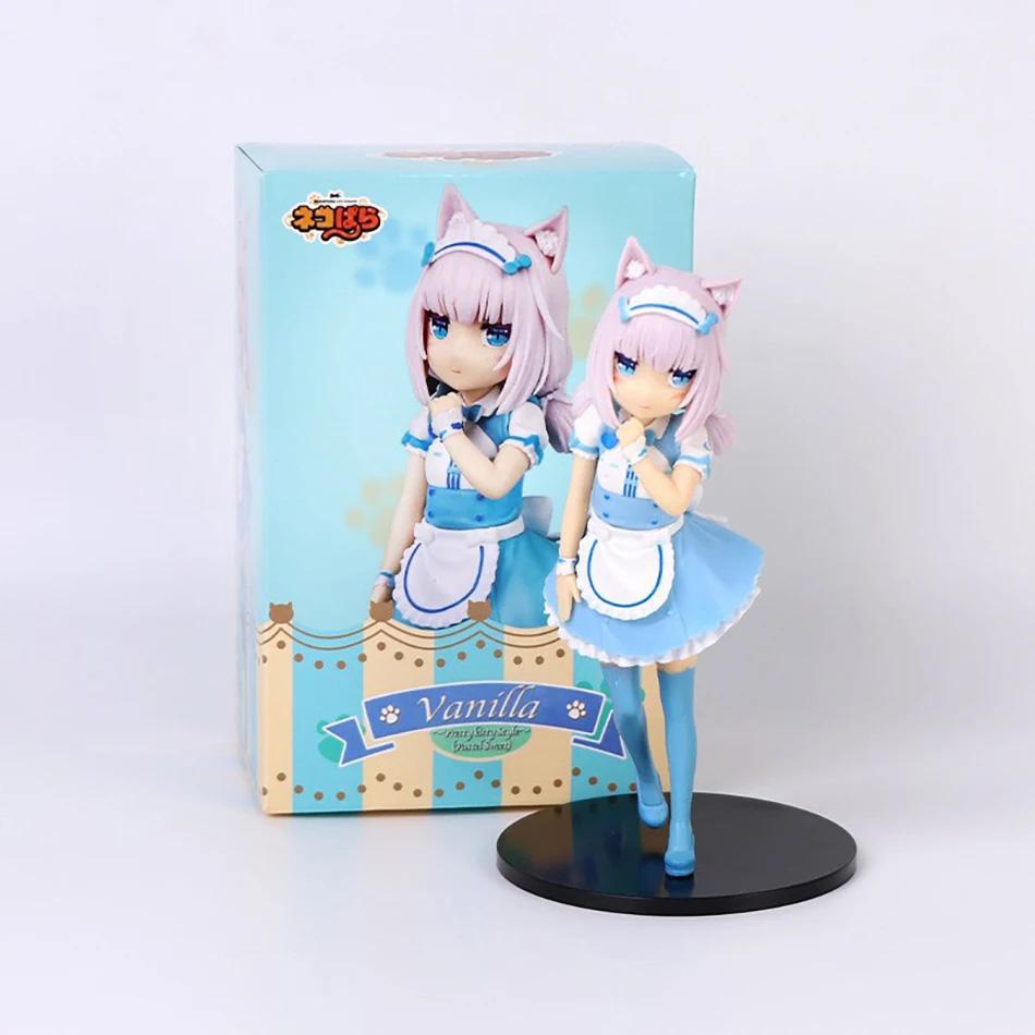 NEKOPARA 18 см Аниме Фигурка Кошки-Горничной - Шоколад Ваниль Очаровательный ПВХ Достойная Коллекционирования Статичная Фигурка Красивый Дизайн Кошки Миниатюра