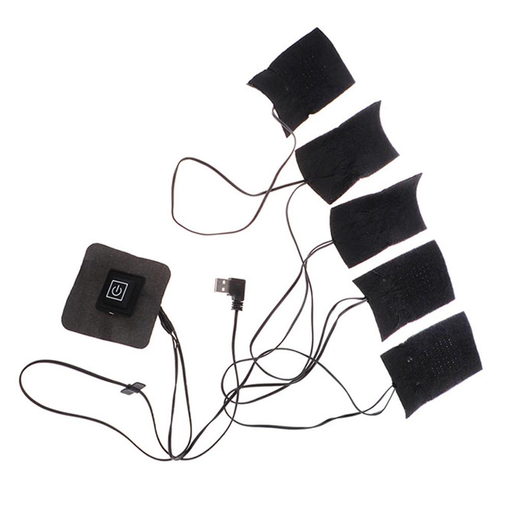 Нагревательная панель из углеродного волокна USB Зимние греющие панели для одежды для холодной погоды Грелка для одежды для жилета куртки