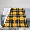Yellow Tartan Blanket Quality Warm Bedding Throws Winter Girls Boys Living Room Pattern Bedspread