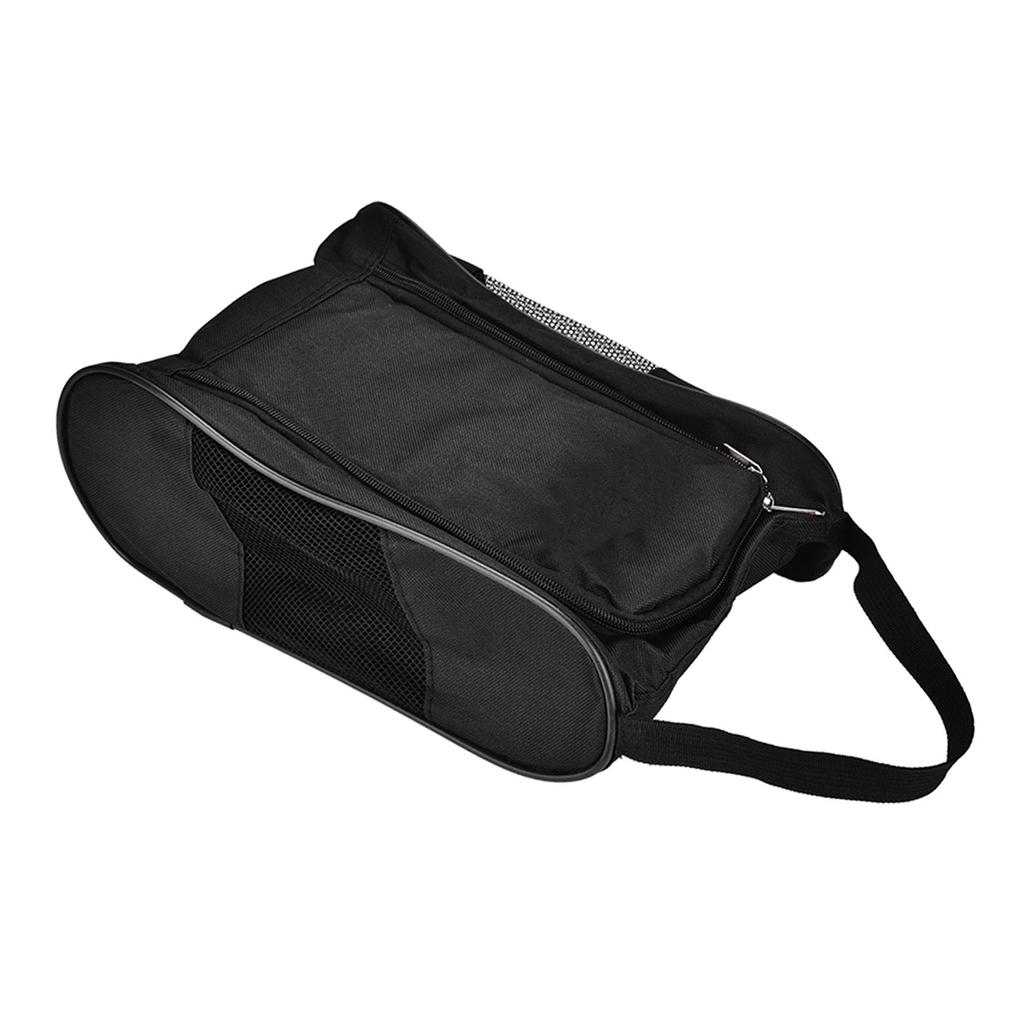 Портативная дышащая сумка для обуви для гольфа, чехол, карманный чехол для хранения спортивных аксессуаров(черный)